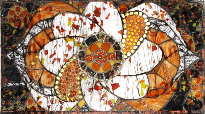 Star Flower Glass Painting