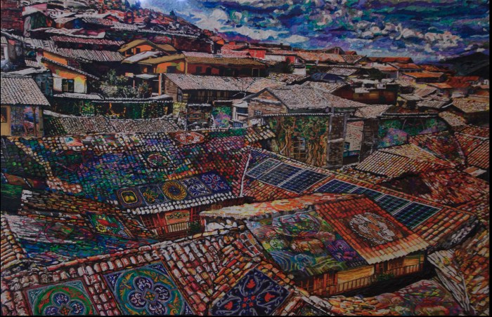 Peru Rooftops with Mosaics from Caltagirone
